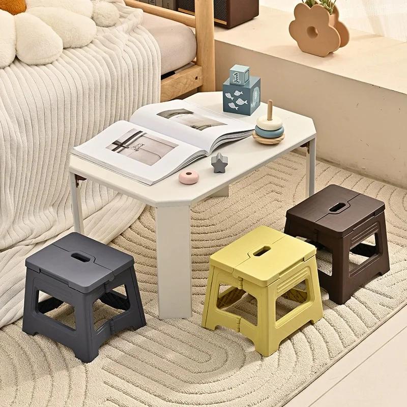 Tabouret pliant léger multi-usage, marchepied portable épaissi, bancs en plastique antidérapants pou