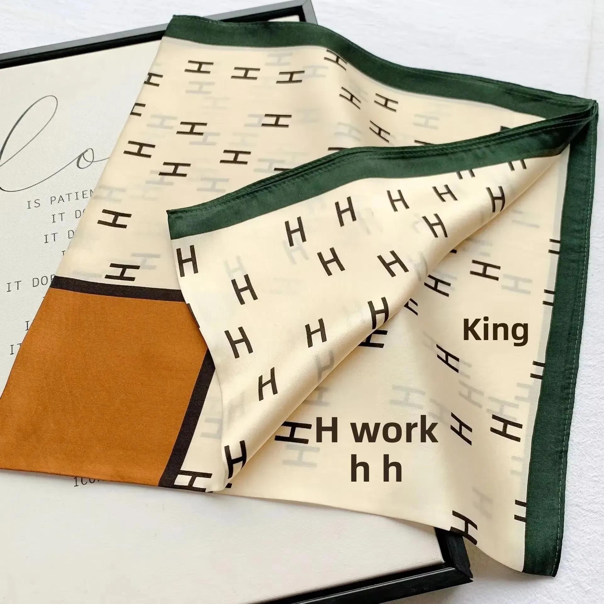 Foulard en soie pour peinture à l'huile Vintage française, mode femme, nouveau automne 100% soie de 