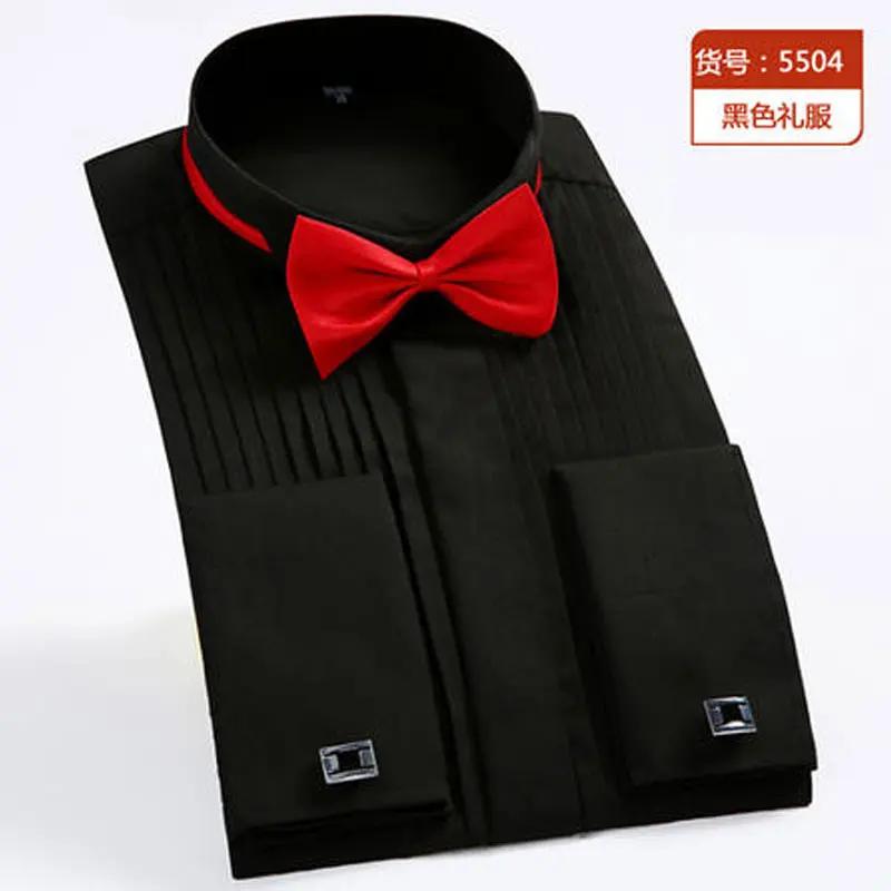 Chemise à manches longues pour hommes 6XL, robe formelle, grande taille, smoking, vêtements gratuits