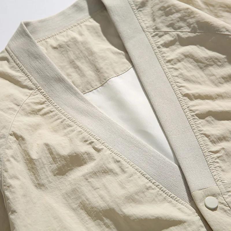 Cityboy-Manteau d'extérieur à col en V pour hommes et femmes, Streetwear, Veste cargo vintage, Veste