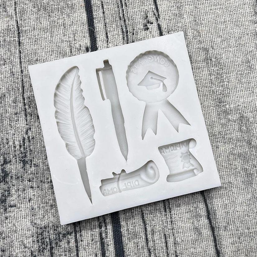 Moule en Silicone pour remise de diplôme, Sugarcraft, Cupcake au chocolat, cuisson, Fondant, outils 