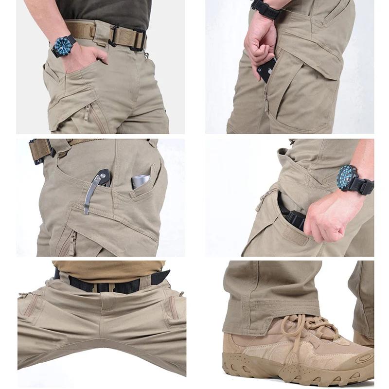 IX9 City – pantalon Cargo tactique pour hommes, en coton extensible, militaire de travail, Flexible,