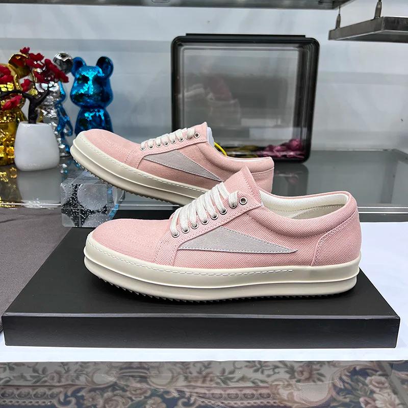 Chaussures basses décontractées pour hommes et femmes, baskets plates en denim respirant, semelle op