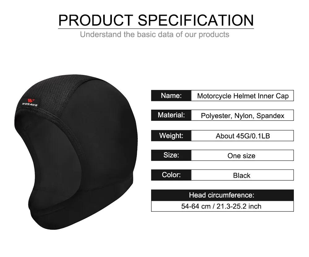 WOSAWE unisexe moto cagoule vélo menton couverture séchage rapide respirant cyclisme Motocross casqu