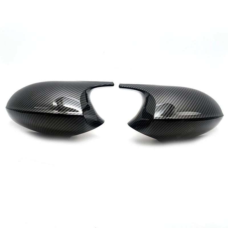 Couvercle de rétroviseur latéral noir en Fiber de carbone, capuchons de remplacement pour BMW E90 E9