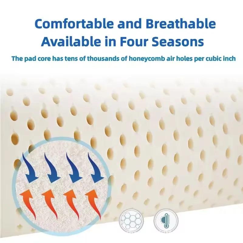 Dessus de matelas liquide en Latex haut de gamme, 100% Latex naturel, tapis Thiland pliables à rebon