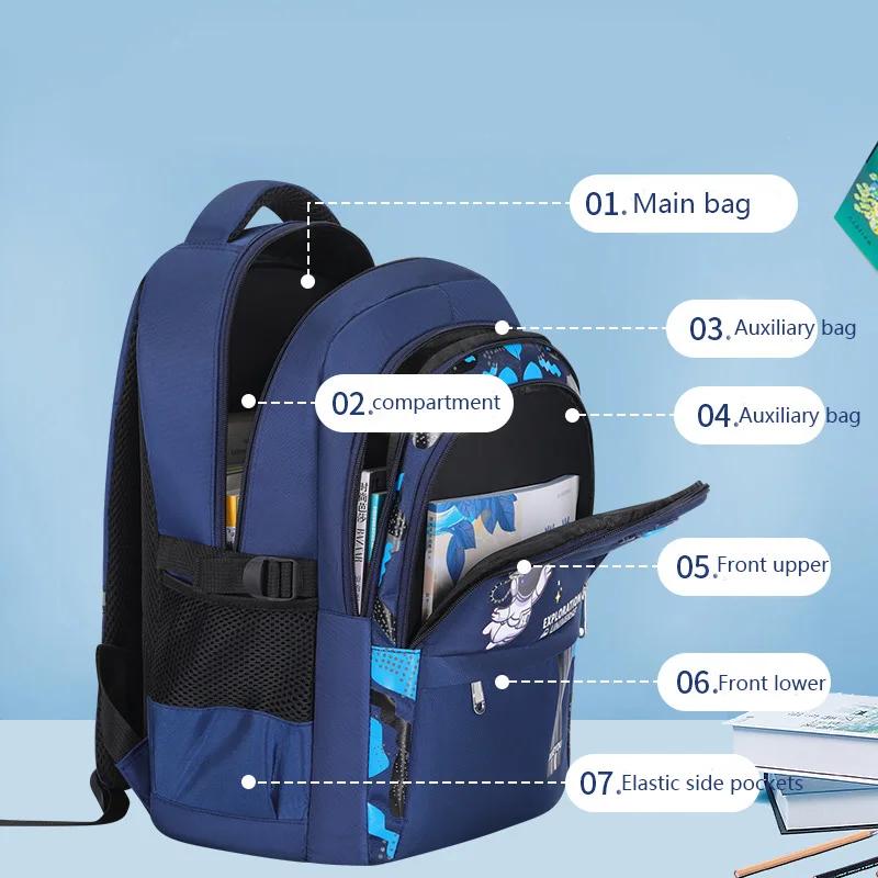 Sac à dos pour enfants sacs d'école pour enfants pour garçons astronaute école sac à dos étanche sac