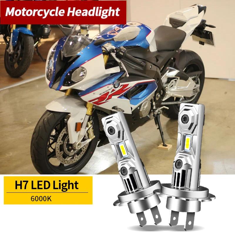 Phares LED H7 6000K blanc 12V pour motos, 30W, adaptés à la BMW S1000rr 2009 2010 2011 2012 2013 201