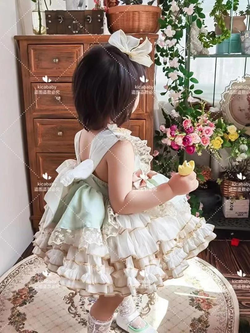 Robe de Princesse Lolita pour Petite Fille, Tenue de Noël Formelle, Ensemble Trois Pièces, Automne