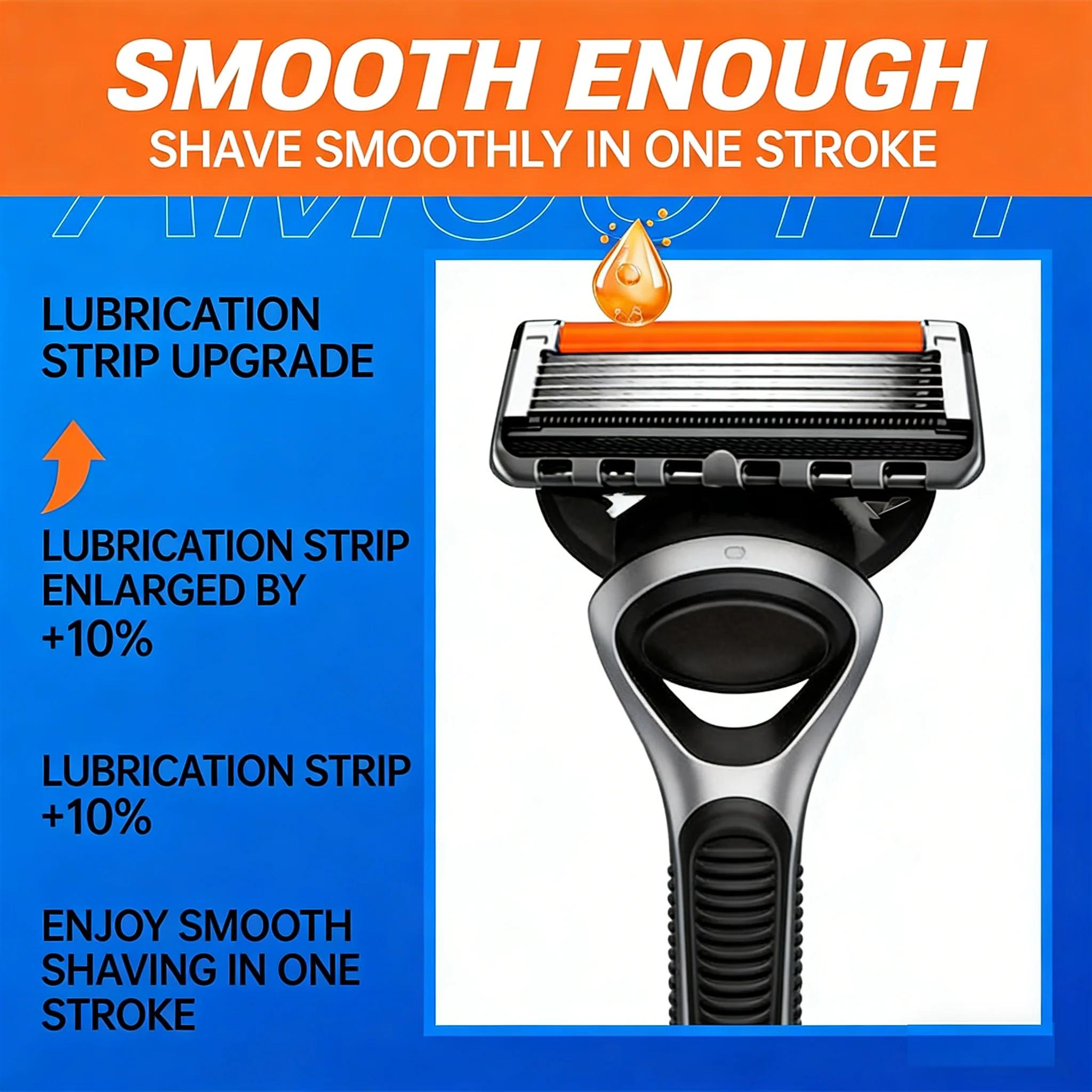 Rasoir Gillette Fusion5 ProGlide pour hommes, ensemble de rasoirs pour hommes, lame de rasoir, manch