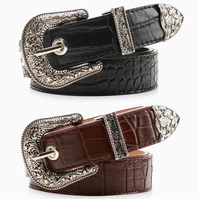 Ceinture gothique rétro noire pour femmes, accessoires pour jeans décontractés, Hip Hop Y2k, boucle 