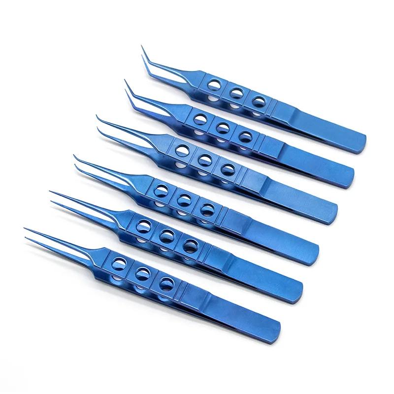 Pince ophtalmique en titane de 11cm, Micro ciseaux, Instruments microchirurgicaux en titane, pince à