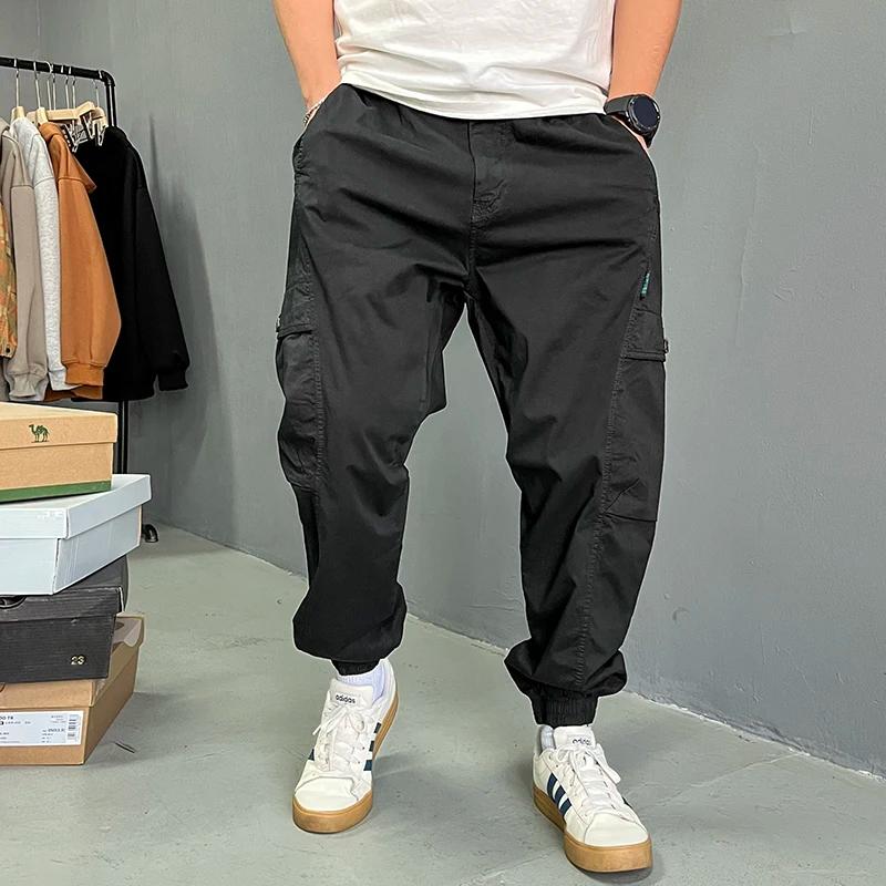 Pantalon cargo vintage de haute qualité pour hommes, streetwear japonais, vêtements Harajuku, joggeu