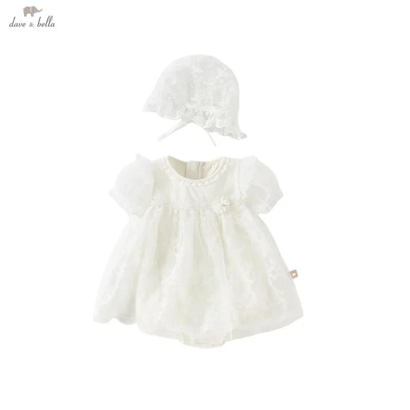 Dave Bella bébé combinaison été nouvelle fille barboteuse décontracté doux mignon maille confortable
