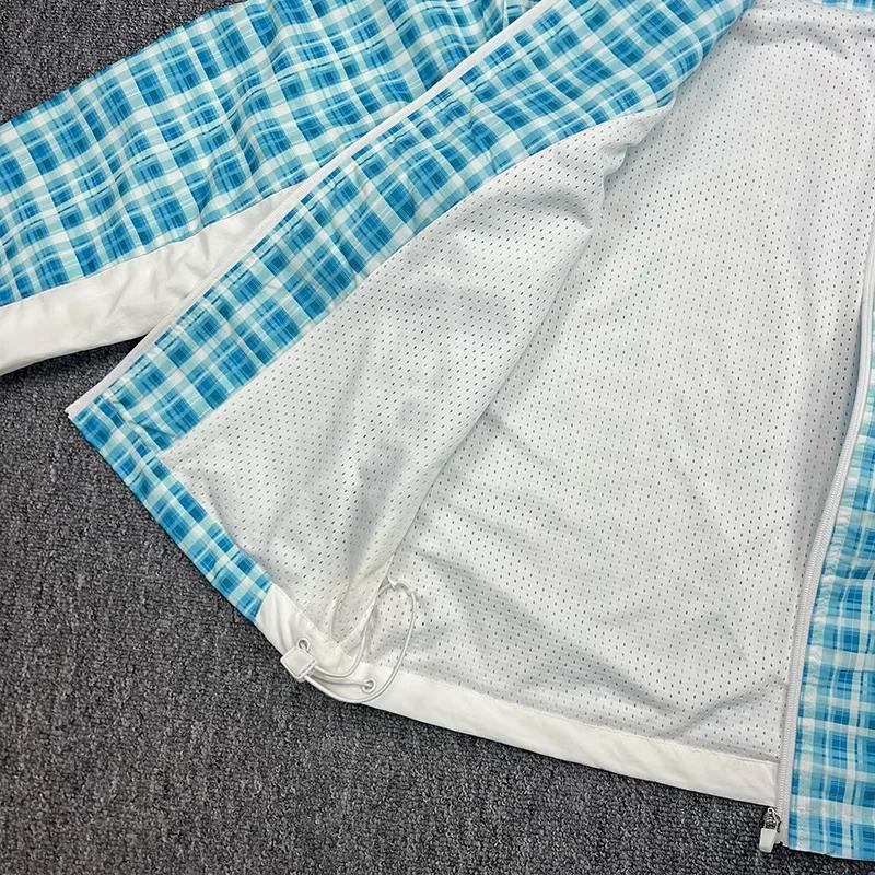 Veste d'extérieur toutes saisons de qualité supérieure coupe-vent avec doublure en maille bleu-vert 