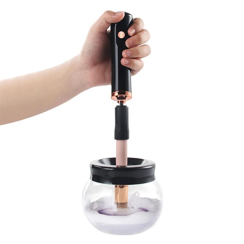 Machine de nettoyage et de séchage de pinceaux de maquillage, rotateur de brosse automatique, électr