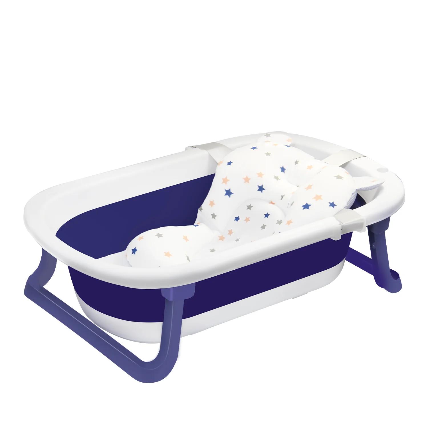 Baignoire pliable pour bébé, baignoire de voyage portable pour nouveau-né, avec coussin de soutien p