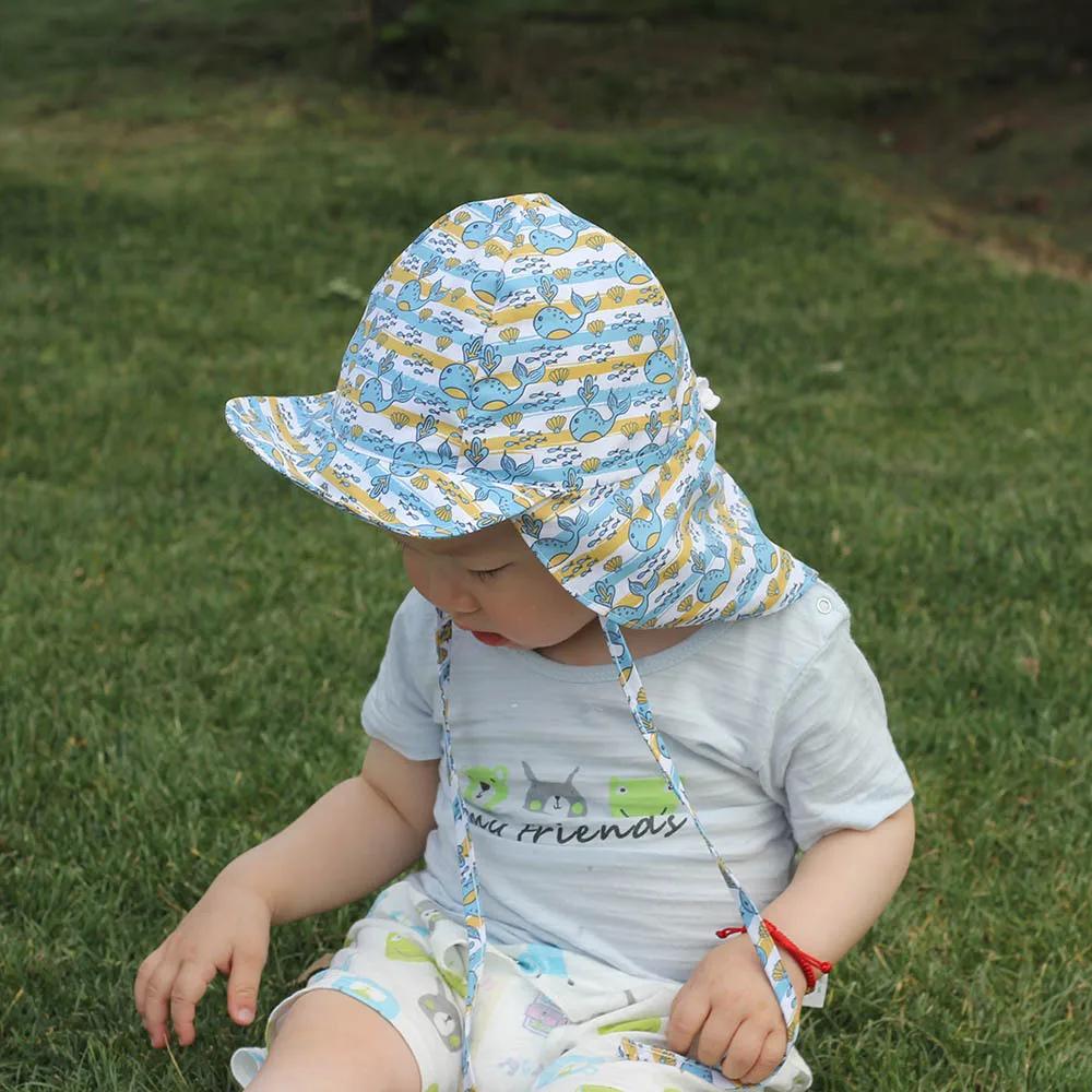 Chapeau de soleil pour bébé, casquette d'été réglable pour garçons, voyage plage S/L, chapeau pour b