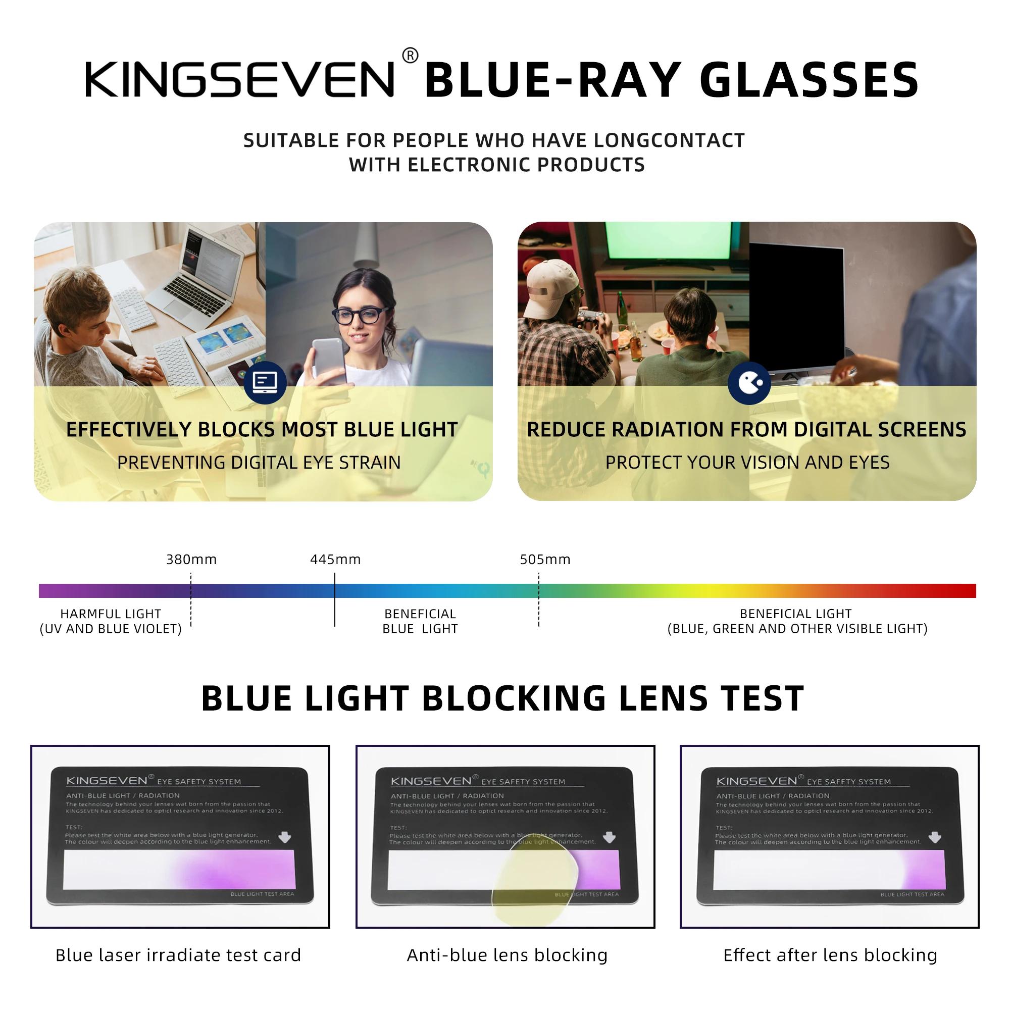 KINGSEVEN lunettes bloquant la lumière bleue hommes/femmes ordinateur Anti-rayon bleu lunettes lenti