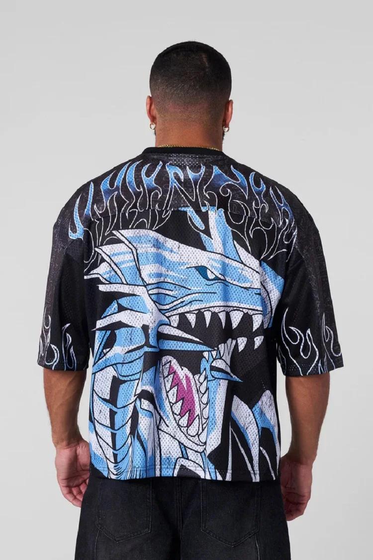 Nouveau grand T-shirt Xia Xin joint américain yu-gi-wang Super survêtement rue sport trous amples dé