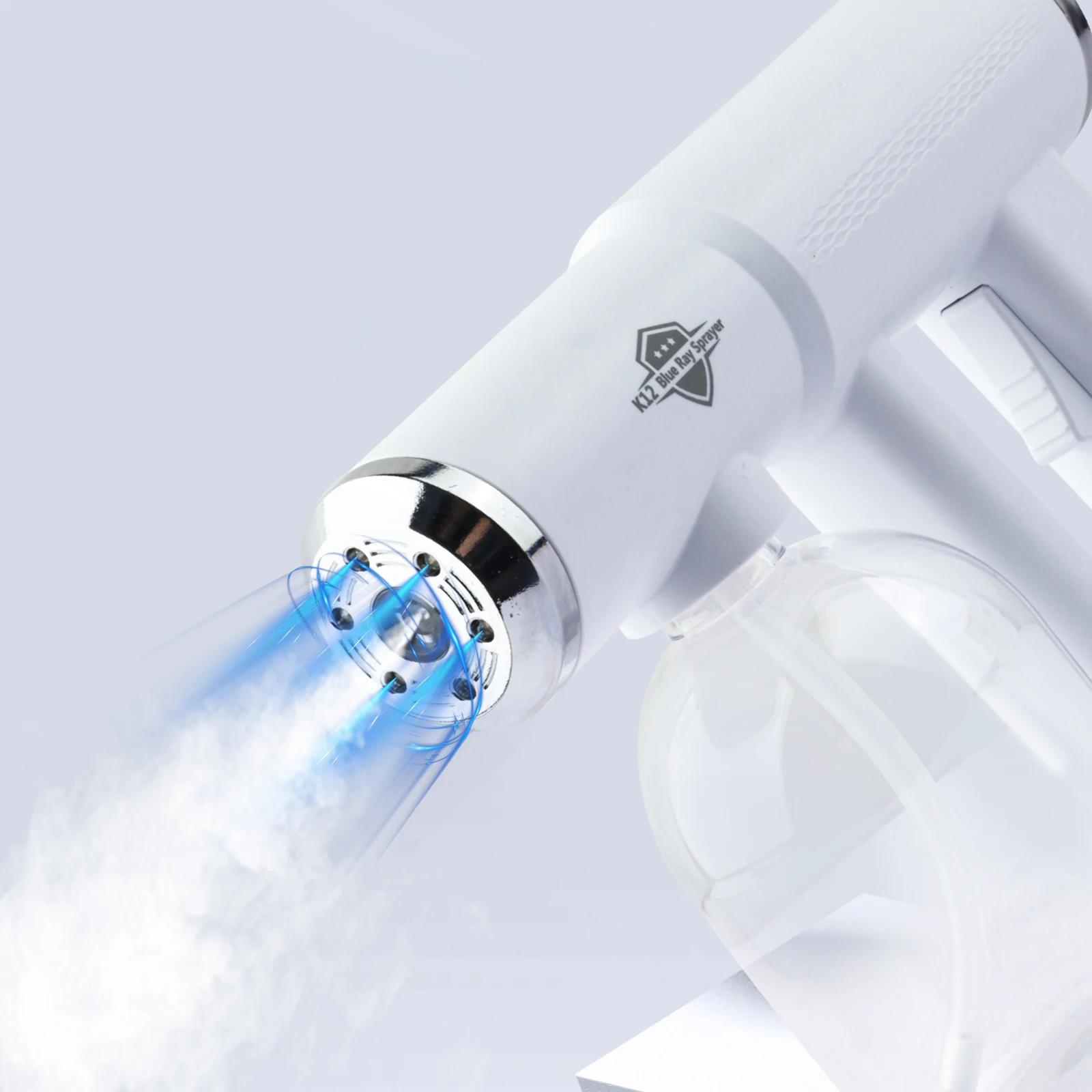 Pulvérisateur de barbier à lumière bleue Nano 300ML, USB, après-rasage électrique, pistolet nébulise