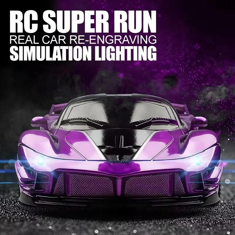 Voiture RC 2.4G 4CH télécommande 1:18 avec lumière LED voitures de sport haute vitesse Radio dérive 