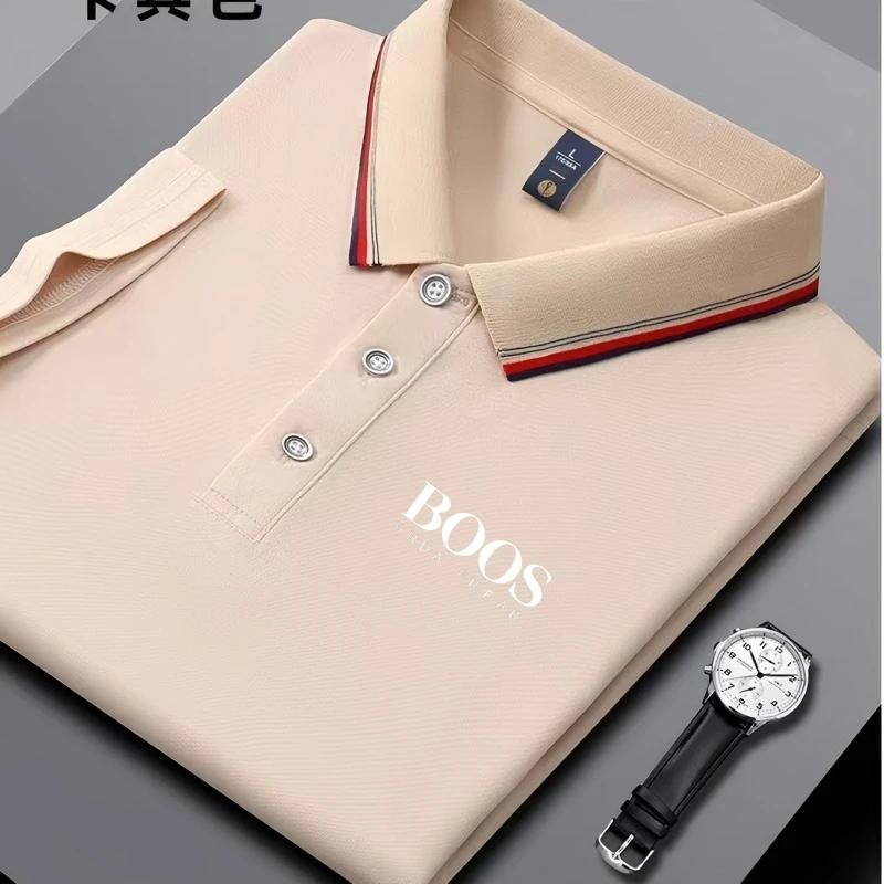 Nouveau polo brodé pour homme, décontracté et élégant, à manches courtes, respirant, confortable et 