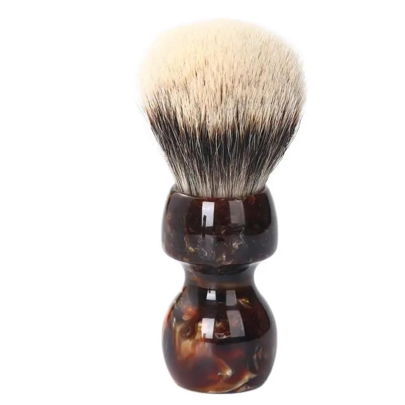 YAQI Caramel 26MM deux bandes poils de blaireau hommes brosse de rasage humide