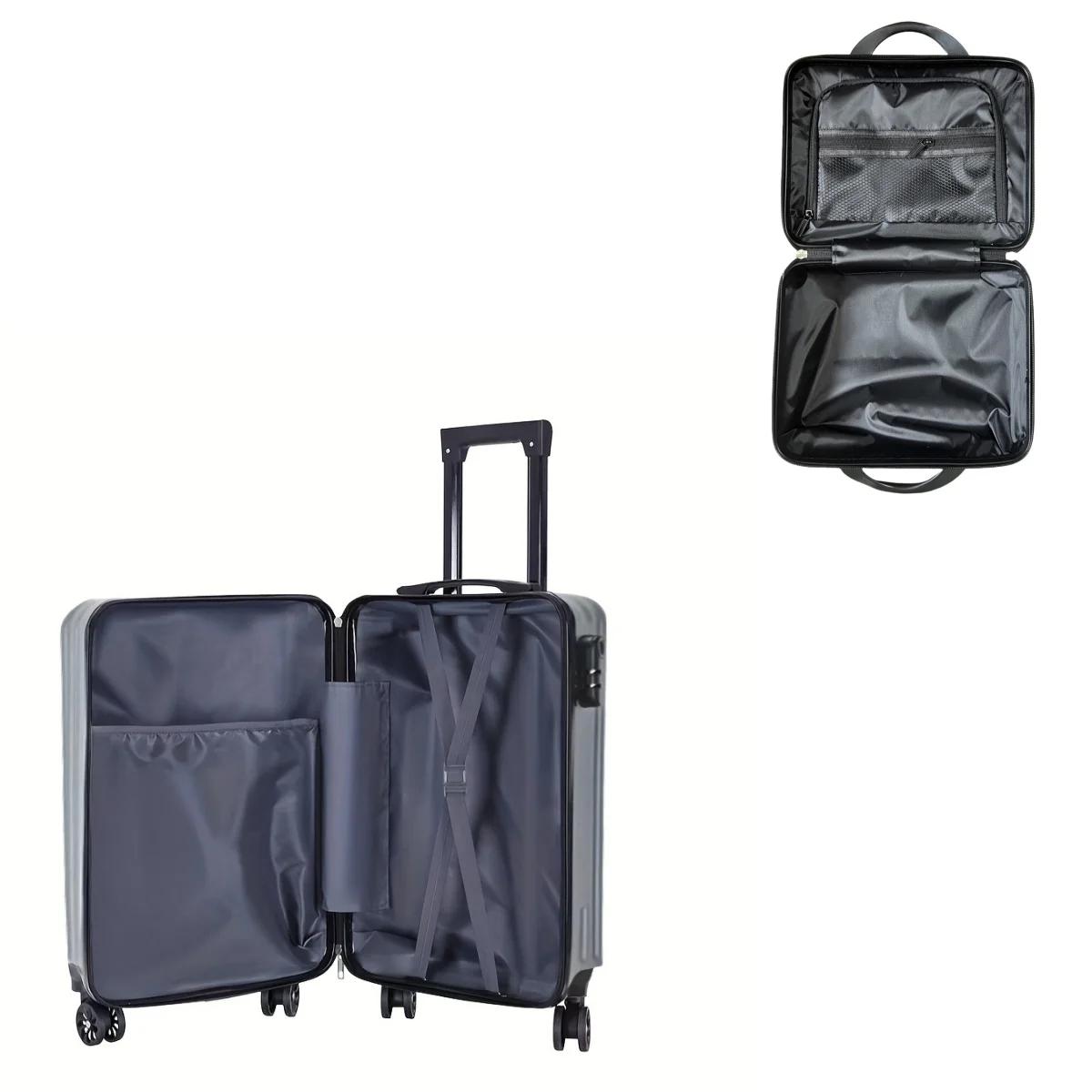 Ensemble de 2 pièces, boîtier de chariot de 20 pouces et combinaison de valise de 14 pouces, roues u