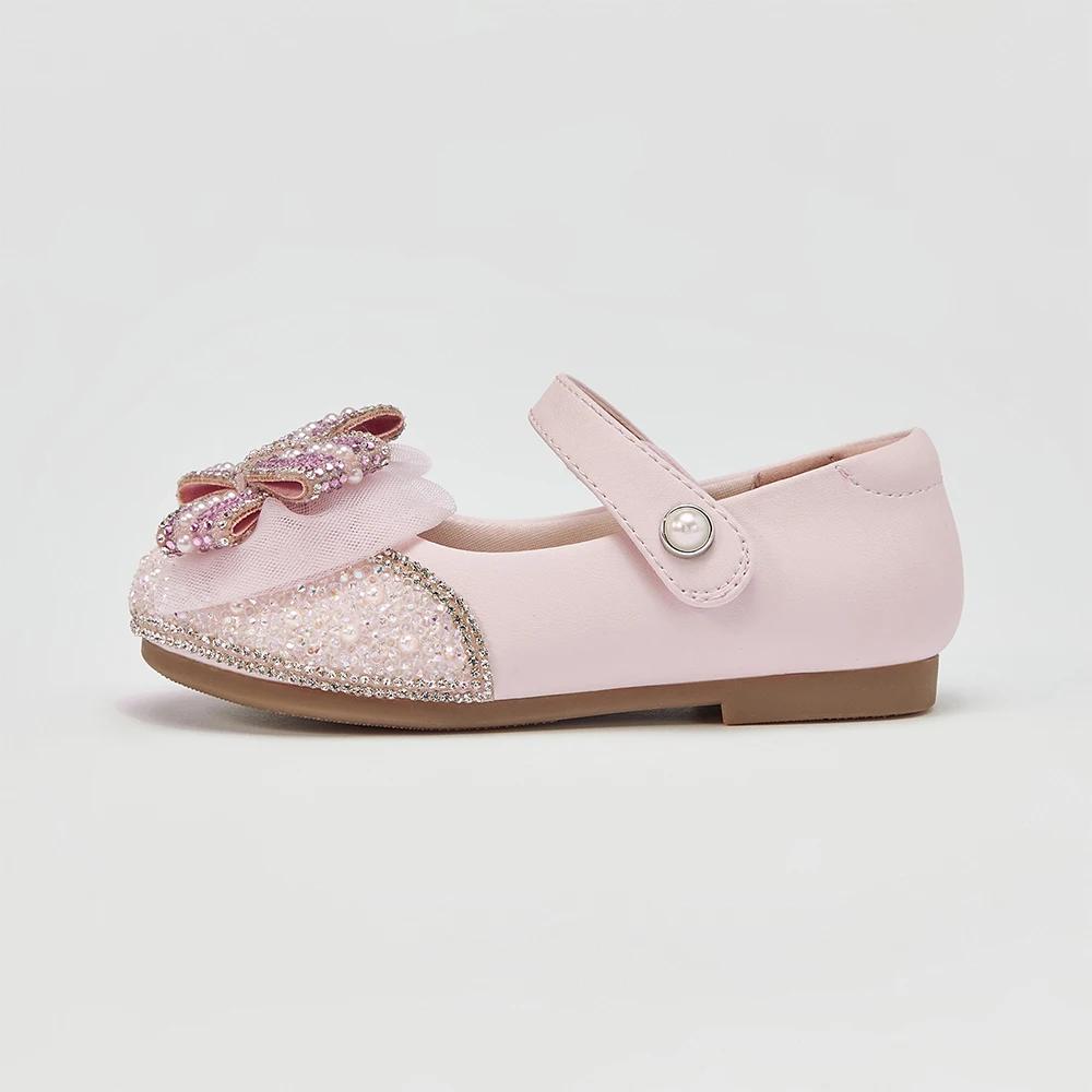 Dave Bella enfants chaussures en cuir automne printemps fille princesse chaussures anti-dérapant élé