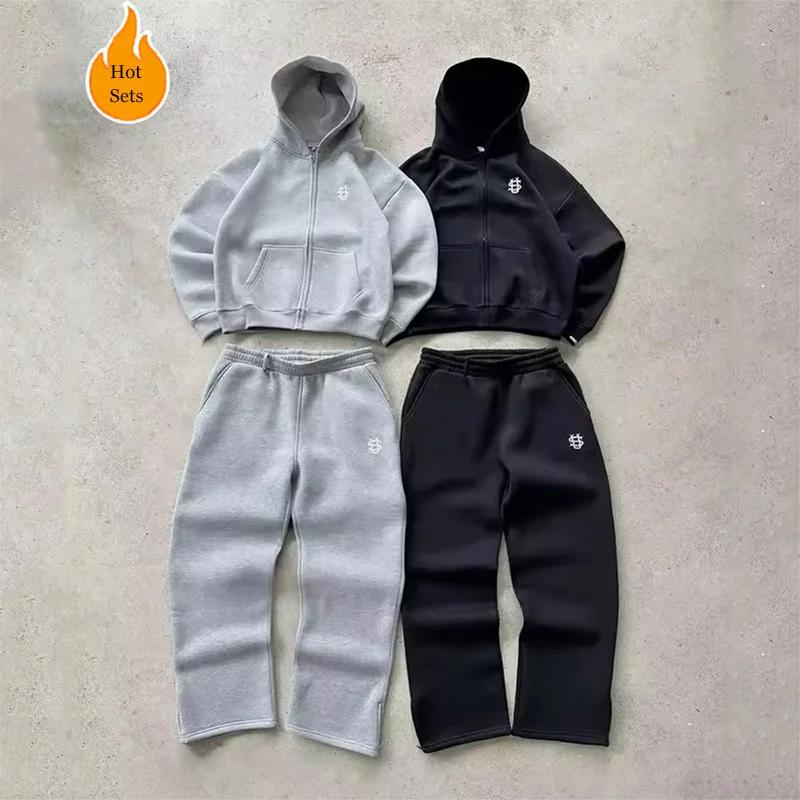 2025 automne/hiver mode broderie Harajuku Y2K sweat à capuche avec fermeture éclair femmes rue Y2K n