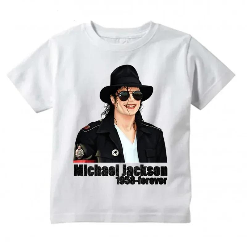 Michael Jackson graphique imprimé t-shirt Harajuku Rock mode décontracté à manches courtes col rond 