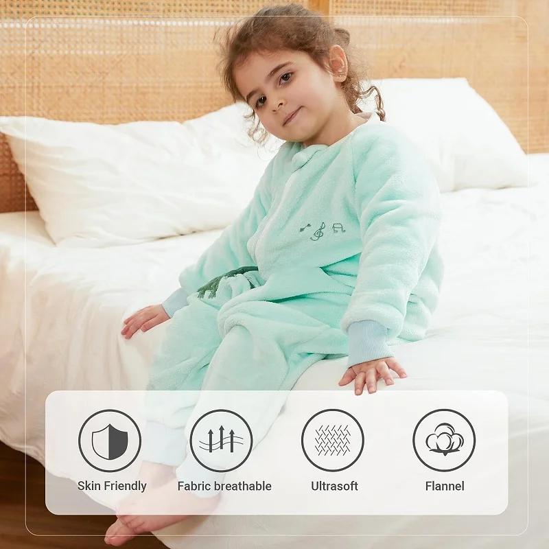 MICHLEY dessin animé flanelle enfants bébé sac de couchage sac chaud hiver vêtements enfant en bas â