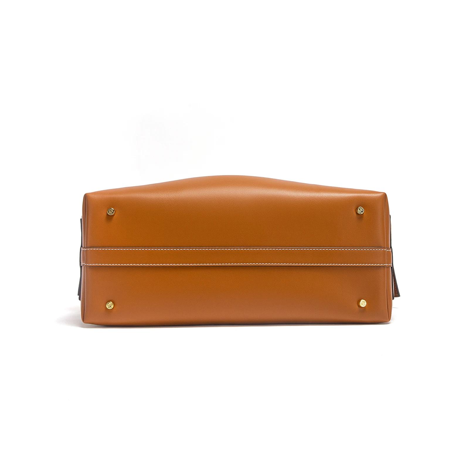 Sac à main CHCH pour femme, nouvelle collection Printemps/Été 2026, sac moto couleur café, grande ca