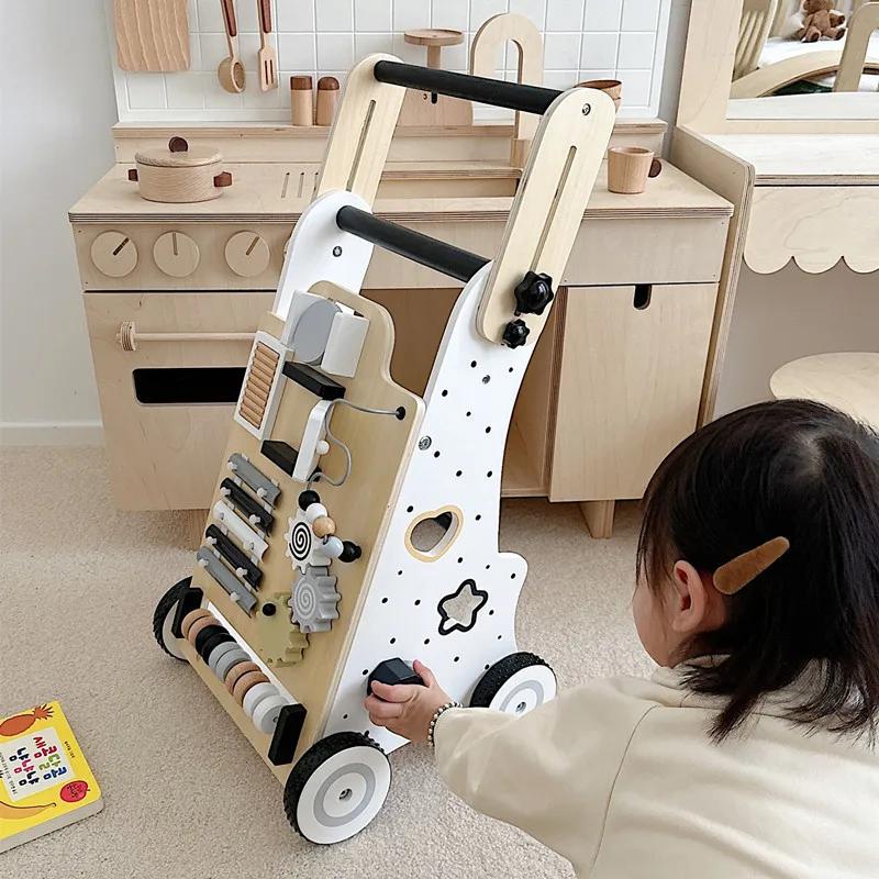 Marche-bébé, poussette, marche-bébé anti-jambes en O, marche-bébé anti-basculement, les jouets en bo