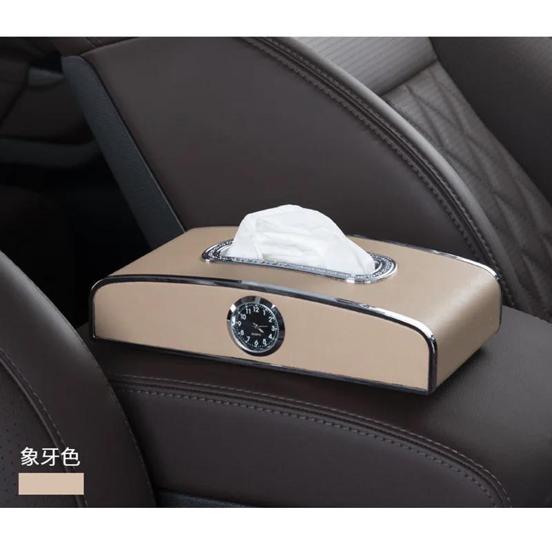 Boîte à mouchoirs automatique en cuir PU, support de couverture en cuir noir, bloc de papier, access