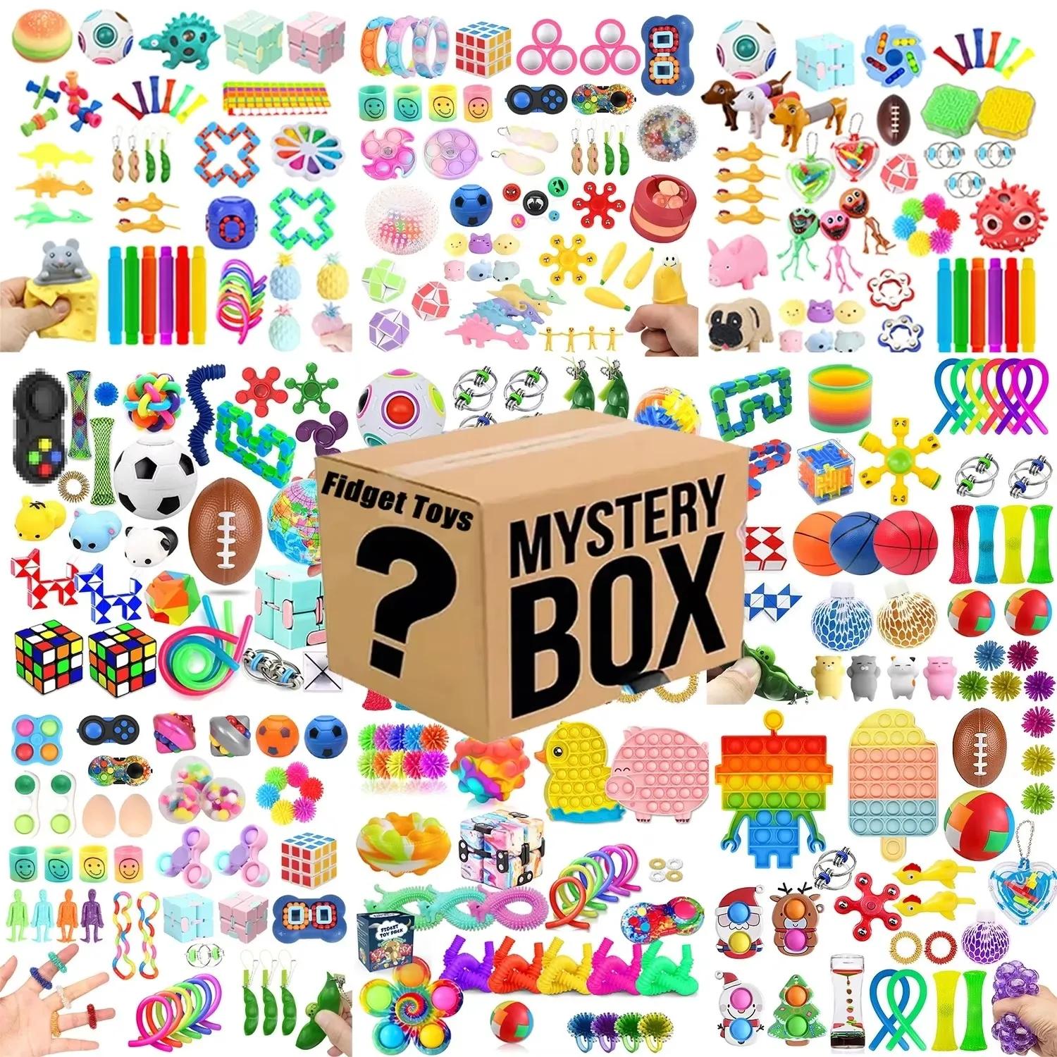 Jouets Fidget aléatoires, paquet de cadeaux mystère, boîte Surprise 300, ensemble de Fidget différen
