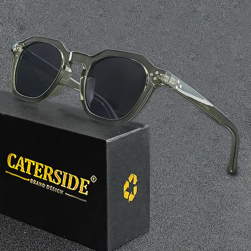 Caterside nouveau rétro polarisé hommes lunettes de soleil carré TR90 cadre femmes lunettes de solei