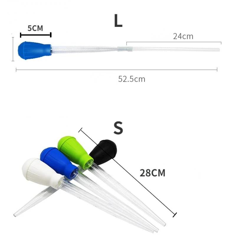 Allonger 54cm aquarium feuilles nettoyage paille Siphon changeur d'eau Aquarium nettoyant compte-gou