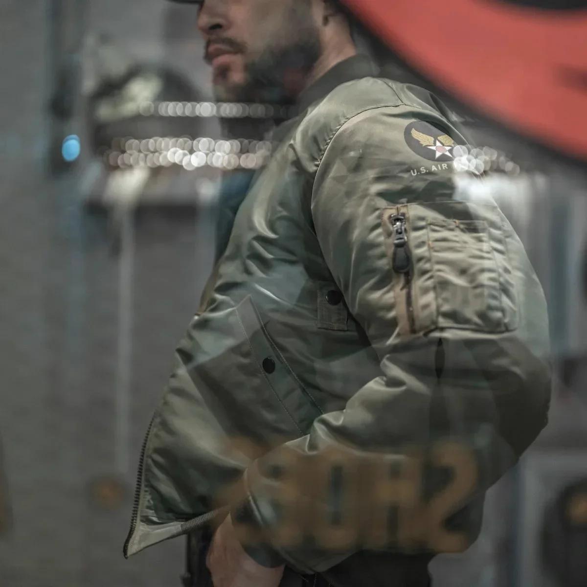 Veste bomber Bronson MA-1, style militaire tendance, imperméable, pour l'automne et l'hiver