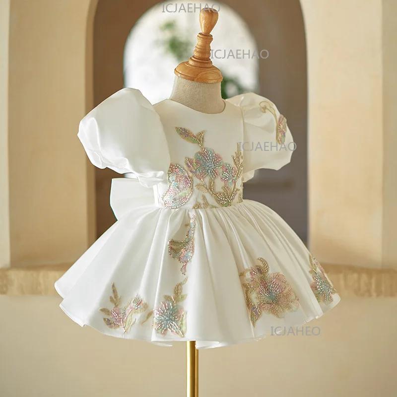Robe de princesse pour bébé fille, tenue de fête d'anniversaire, robe de demoiselle d'honneur pour e