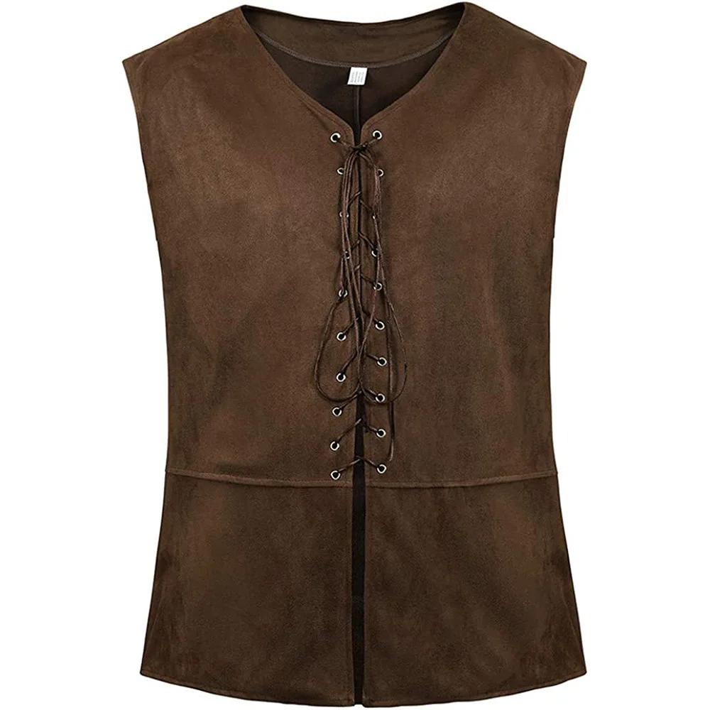 Gilet de Pirate pour hommes, Costume de Pirate pour hommes, Costumes médiévaux pour adultes, gilet R