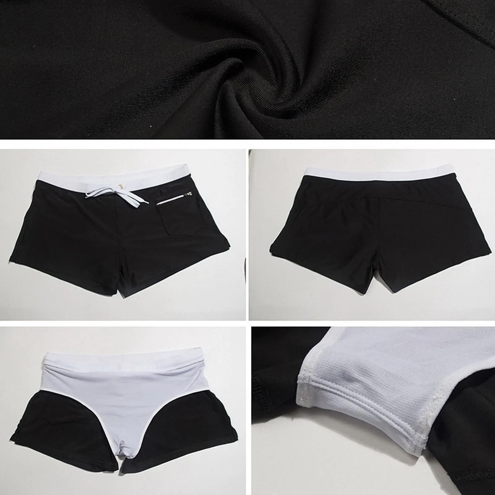 Short de bain pour hommes, maillot de bain avec cordon de serrage, doublure en maille, taille élasti