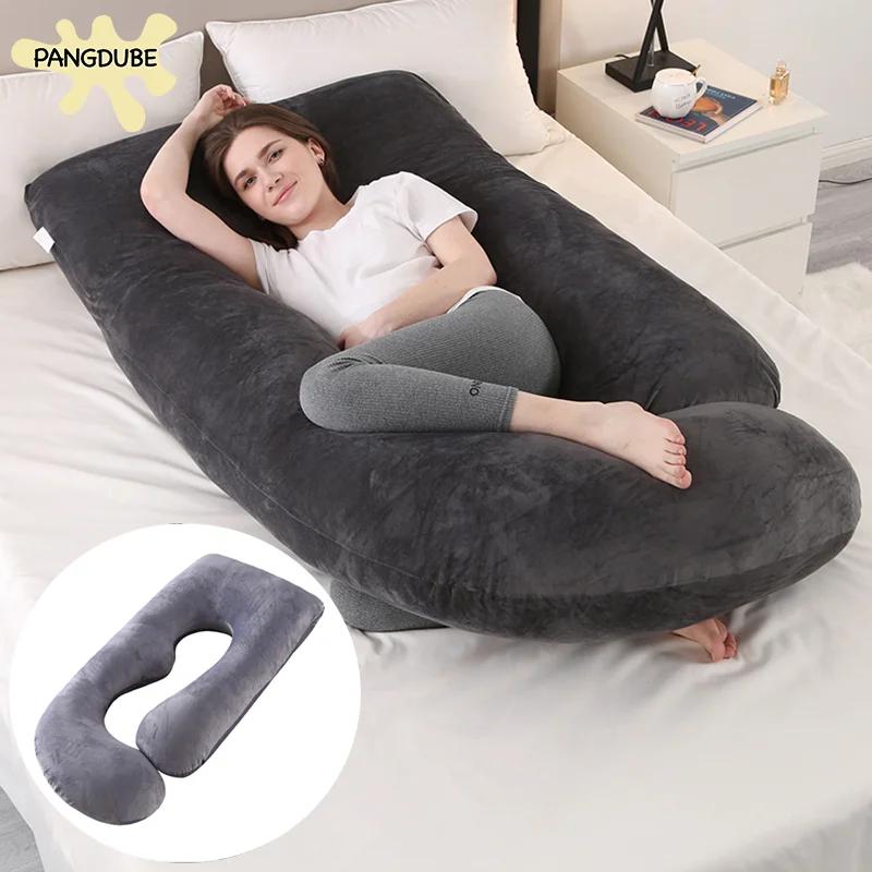 PANGDUBE 3KG coton en forme de G taille soutien oreiller pour femmes enceintes grossesse oreiller ma