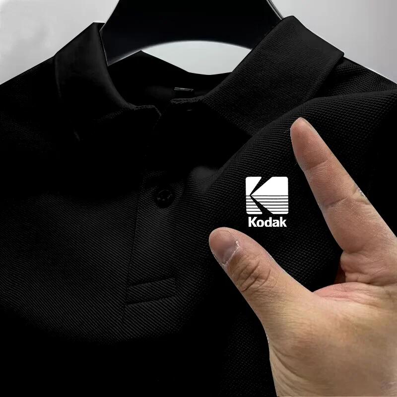 T-shirt à manches courtes respirant pour homme, de la marque Kodak, avec petit logo imprimé, pour l'