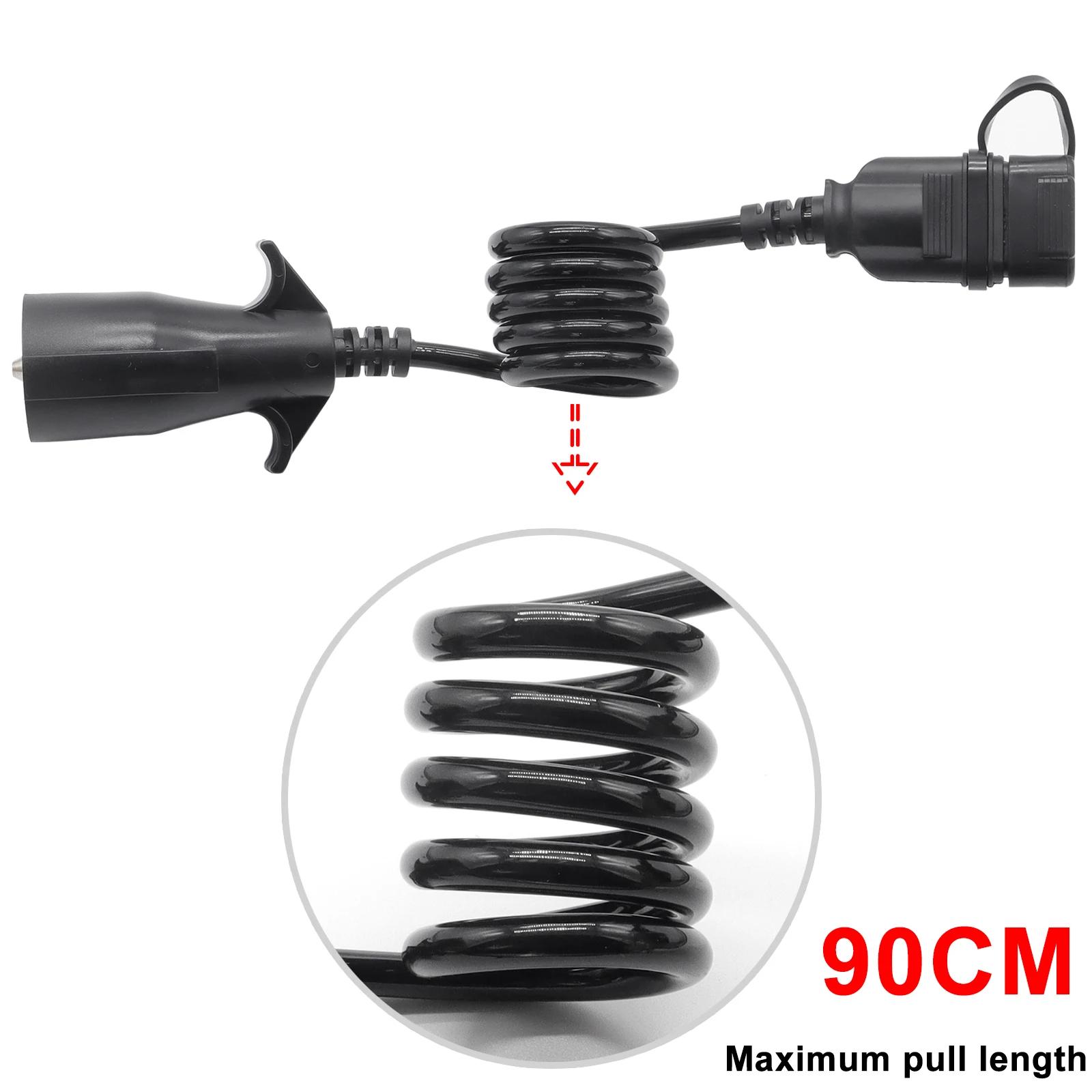 Connecteur de faisceau de câblage enroulé pour remorque plate, broche ronde à 4 voies, adaptateur, c