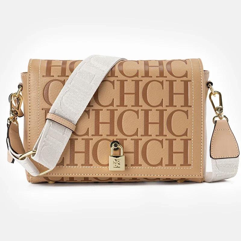 CH automne et hiver couleur unie sac à bandoulière lettre impression haute qualité femmes mode éléga