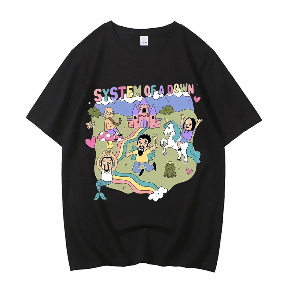 Système d'un vers le bas toxique couverture d'album de musique T-shirt hommes Rock T-shirt années 90
