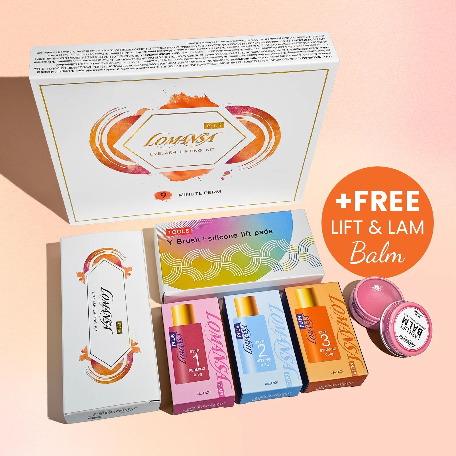 Lomansa – Kit de levage de cils, 8 à 12 Minutes, Lifting instantané, recourbe pour sourcils, Kit de 