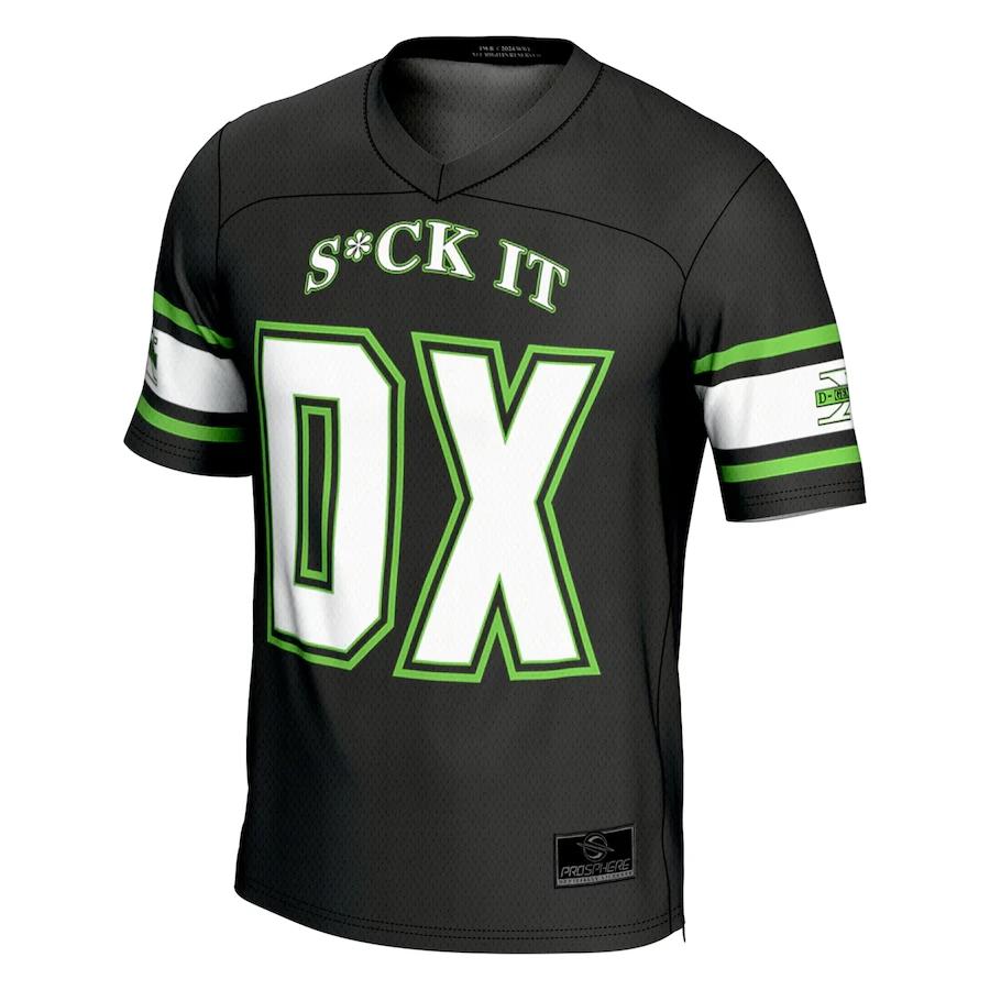T-shirt de football noir pour hommes D-Generation X, mode classique, technologie sportive, adapté au